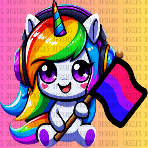 Pride Unicorn Flag Emotes | Rainbow LGBTQ+ Twitch & YouTube Pack