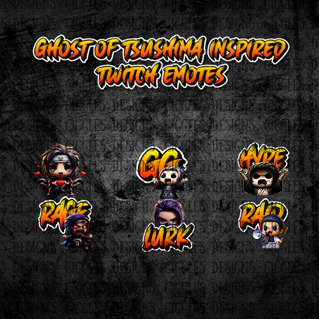 Ghost of Tsushima Inspired Streamer Emotes | Samurai Twitch & YouTube Pack