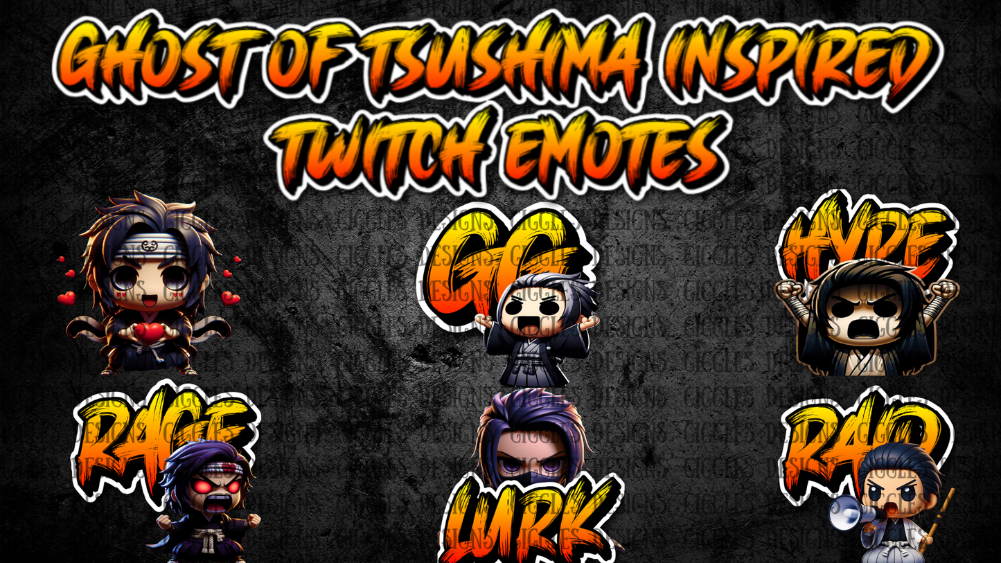 Ghost of Tsushima Inspired Streamer Emotes | Samurai Twitch & YouTube Pack