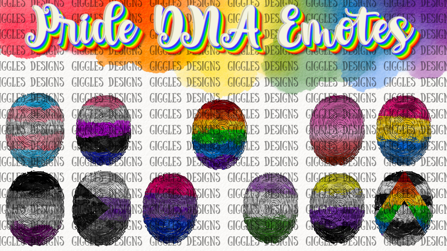 Pride DNA Fingerprint Emotes | Rainbow LGBTQ+ Twitch Pack