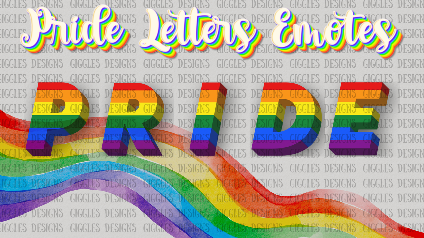 Pride Letters Emotes | Rainbow LGBTQ+ Twitch & YouTube Pack