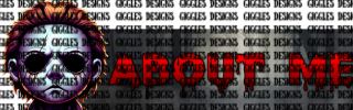 Horror-themed Twitch About Me panel in Dead by Daylight style with dark grunge textures.