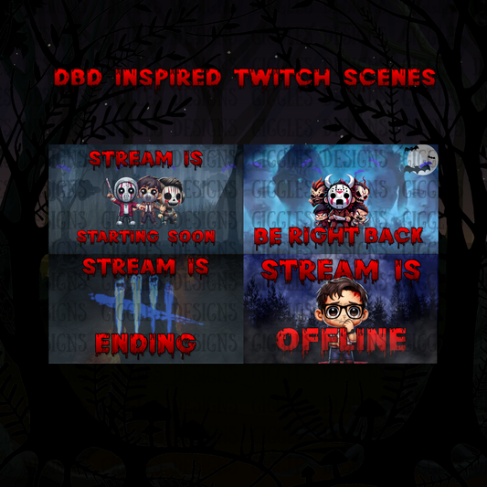DBD Inspired Stream Overlays & Scenes | Horror Twitch & YouTube Setup
