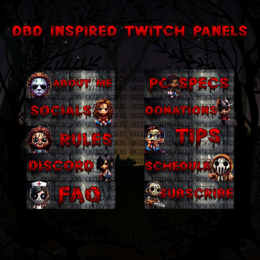 DBD-Inspired Streamer Panels | Horror Game Twitch & YouTube Panels