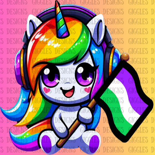 Pride Unicorn Flag Emotes | Rainbow LGBTQ+ Twitch & YouTube Pack