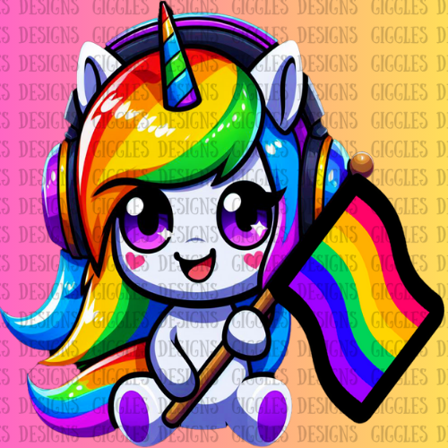 Pride Unicorn Flag Emotes | Rainbow LGBTQ+ Twitch & YouTube Pack