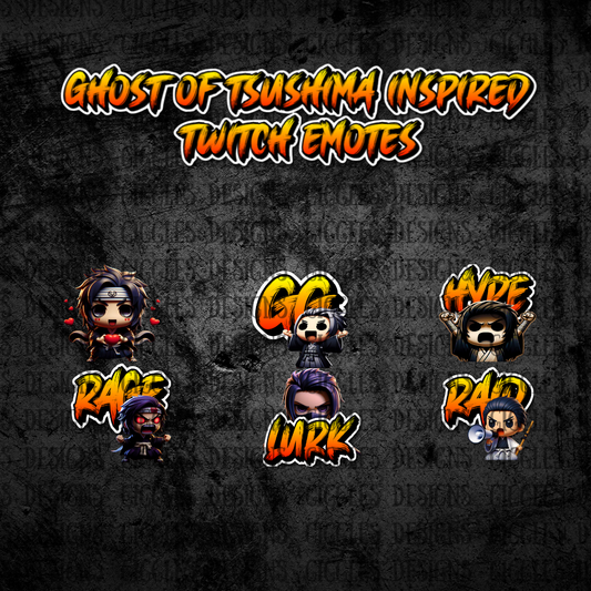 Ghost of Tsushima Inspired Streamer Emotes | Samurai Twitch & YouTube Pack