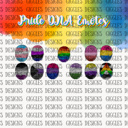 Pride DNA Fingerprint Emotes | Rainbow LGBTQ+ Twitch Pack