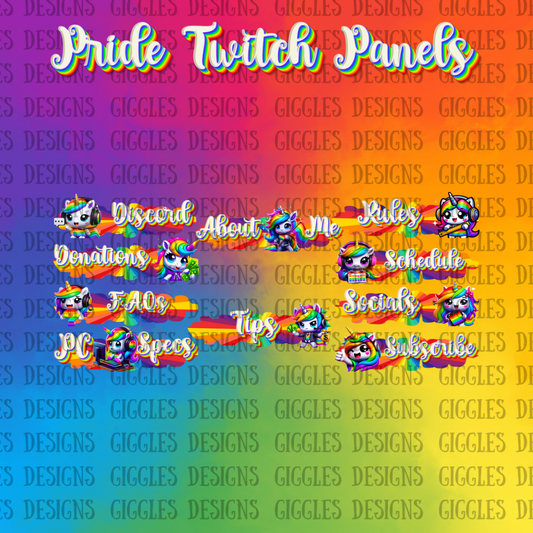 Pride Streamer Panels | Rainbow & LGBTQ+ Twitch, YouTube & Kick Overlays